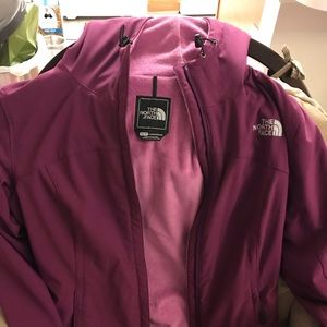 Xs purple north face jacket